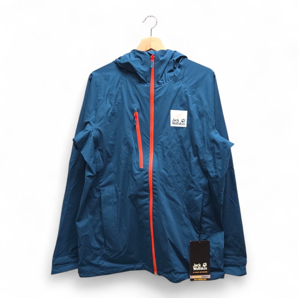 Jack Wolfskin Men’s Taped 3L Eagle Peak Jacket Medium Blue NWT